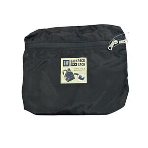 Gap NWOT Backpack in a Sack Y2K Black Nylon 16x11x5